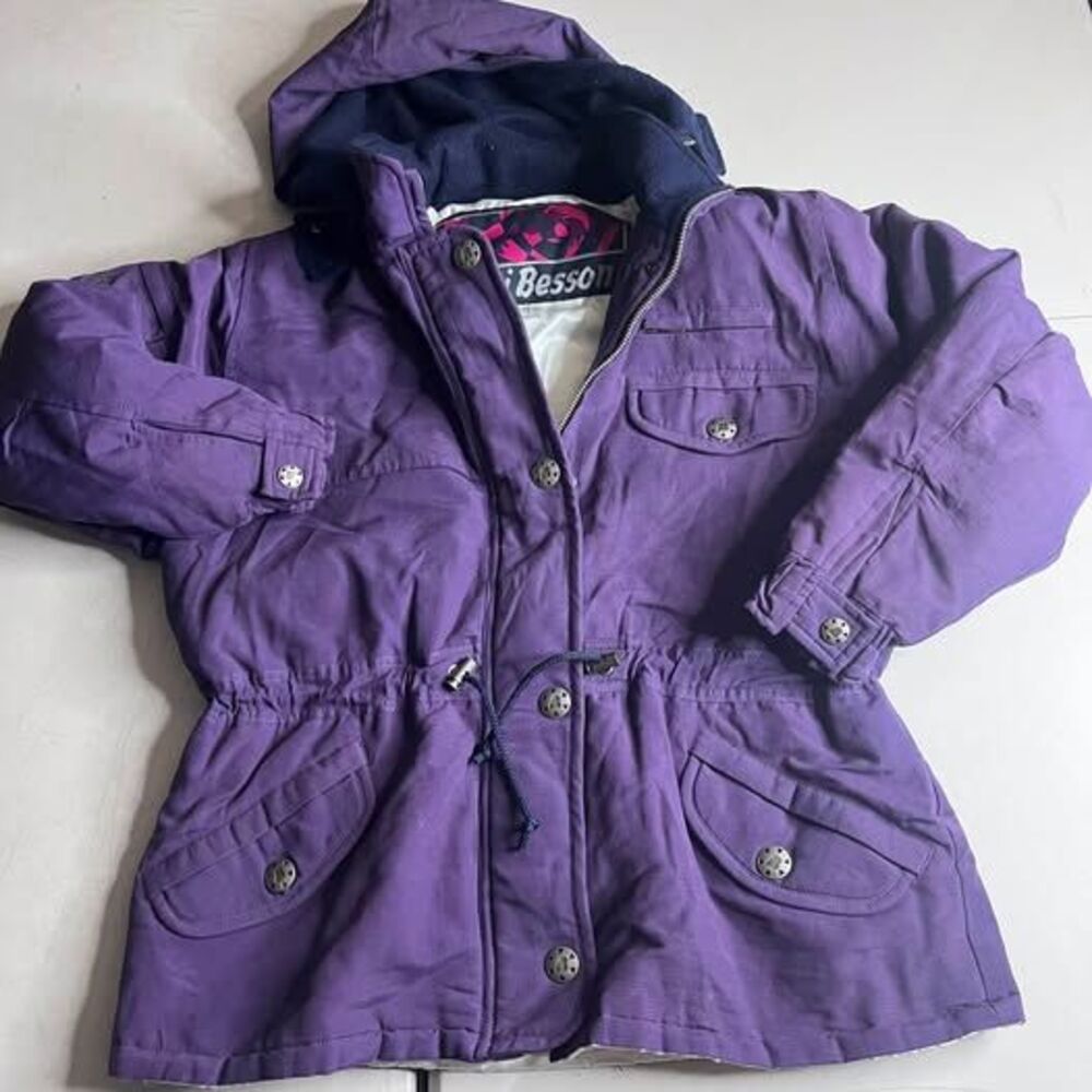 Anzi Besson Purple Hooded Ski Jacket women’s large